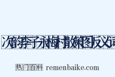 次韵李子永梅村散策图反义词是什么意思的图片